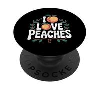 I Love Peaches Fun Fruit Enthusiast PopSockets Adhesive PopGrip