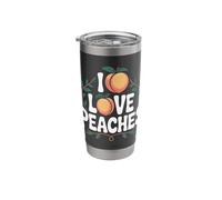 I Love Peaches Fun Fruit Enthusiast Stainless Steel Insulated Tumbler
