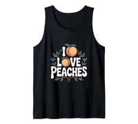 I Love Peaches Fun Fruit Enthusiast Tank Top