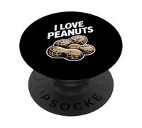 I Love Peanuts Fun Nutty Humor PopSockets Adhesive PopGrip