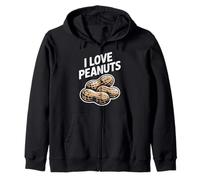 I Love Peanuts Fun Nutty Humor Zip Hoodie