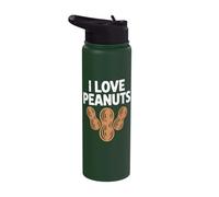 I Love Peanuts Nutty Expression Fun Stainless Steel Insulated Water Bottle
