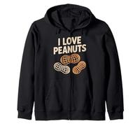 I Love Peanuts Nutty Passion Statement Zip Hoodie
