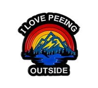 I Love Peeing Outside Hiking Joke Pin Brooch, Potty Humor Enamel Pin, Funny Gift For Sarcastic Hiker Camper Nature Lover, Adult Adventure Joke Brooches, Camping Life Pin, Outdoor Chaos Lapel Badge