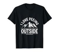 I Love Peeing Outside Mountain Fun Value Graphic T-Shirt, Men, Black, L