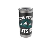 I Love Peeing Outside Mountains Design Stainless Steel Insulated Tumbler