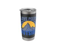 I Love Peeing Outside Wanderlust Funny Hiking Camping Stainless Steel Insulated Tumbler