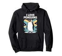 I Love Penguins Cute Penguin Enthusiast Pullover Hoodie