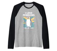 I Love Penguins Cute Penguin Enthusiast Raglan Baseball Tee