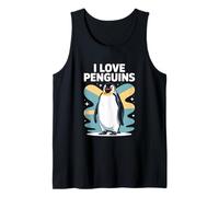 I Love Penguins Cute Penguin Enthusiast Tank Top