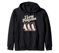 I Love Penguins Cute Penguin Lovers Zip Hoodie