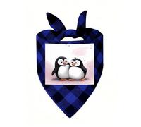 I Love Penguins Dog Bandanas for Small Medium Large Dogs Cats | Soft Polyester Pet Triangle Scarf Kerchief Novelty Pet Bib for Birthday, Photo Shoots, Wedding, Parties Pet Accessories