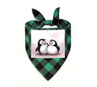 I Love Penguins Dog Bandanas for Small Medium Large Dogs Cats | Soft Polyester Pet Triangle Scarf Kerchief Novelty Pet Bib for Birthday, Photo Shoots, Wedding, Parties Pet Accessories