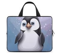 I Love Penguins Laptop Sleeve Ultra-Thin, Lightweight & Waterproof 10inch Laptop Bags, Durable Neoprene Material, Portable Protective Computer Bag with Hand Strap
