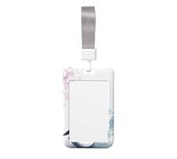 I Love Penguins Print Id Card Holder,Badge Holder with Lanyard,Work Pass Protector for Office Staff School Nurse