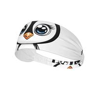 I Love Penguins Print Non-Slip Elastic Running Headband, Sweat Absorbing Stretchy Hair Bands For Gym Yoga, Soft Skin-Friendly Foldable Workout Headband