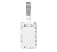 I Love Penguins Printed Id Card Badge Holder with Neck Strap Waterproof Name Card Holder Plastic Vertical Sleeve Pocket