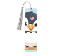 I Love Penguins Printed Metal Bookmarks M - Gray Lightweight Aluminium Book Marker for Books, Journals & Gifts, Ideal Book Lovers, Holiday Decor & Crafts