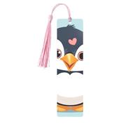 I Love Penguins Printed Metal Bookmarks M - Pink Lightweight Aluminium Book Marker for Books, Journals & Gifts, Ideal Book Lovers, Holiday Decor & Crafts