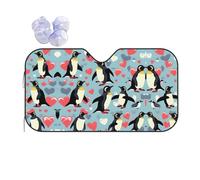 I Love Penguins Printing Summer Sun Shade Sunshade Windshield Cover Front Window Shade Sun Visor Shade Car Accessories