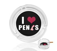 I Love Penis Ashtrays for Cigarettes Portable Decorative Ashtray for Home Office