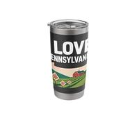 I Love Pennsylvania Barn and Fields Graphic Stainless Steel Insulated Tumbler