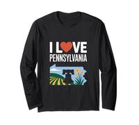 I Love Pennsylvania Liberty Bell Fields Long Sleeve T-Shirt