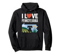 I Love Pennsylvania Liberty Bell Fields Pullover Hoodie