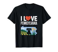 I Love Pennsylvania Liberty Bell Fields T-Shirt