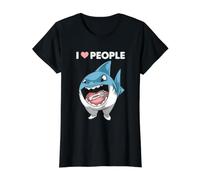 I Love People Sarcasm Shark Fish Maneater Shark Lover Funny Value Graphic T-Shirt