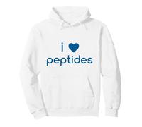 I Love Peptides Heart Skincare Supplement Wellness Science Pullover Hoodie