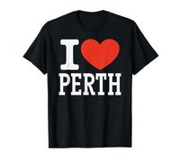 I Love Perth City Heart Graphic Souvenir Travel T-Shirt