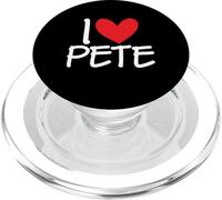 I Love Pete Name Personalized Men Guy BFF Friend Heart Bro PopSockets PopGrip for MagSafe