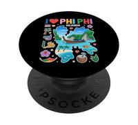 I Love Phi Phi Islands Thailand Travel Souvenir PopSockets Adhesive PopGrip