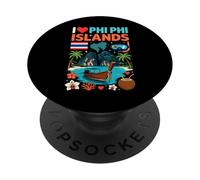 I Love Phi Phi Islands Thailand Travel Souvenir PopSockets Adhesive PopGrip