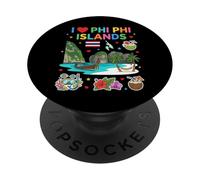 I Love Phi Phi Islands Thailand Travel Souvenir PopSockets Adhesive PopGrip