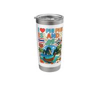 I Love Phi Phi Islands Thailand Travel Souvenir Stainless Steel Insulated Tumbler