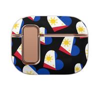 I Love Philippines Filipino Flag Heart Printed Case Compatible for Airpods Pro 2 Earbud Cases Earphone Protective Covers