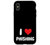 I Love Phishing - Heart - Scam Scammer Fraud Audit Control Case for iPhone X/XS
