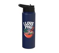 I Love Pho Vietnamese Cuisine Art Stainless Steel Insulated Water Bottle