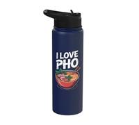I Love Pho Vietnamese Noodle Soup Stainless Steel Insulated Water Bottle