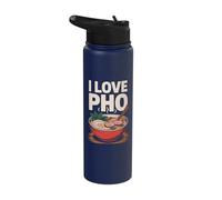 I Love Pho Vietnamese Noodle Soup Stainless Steel Insulated Water Bottle