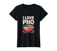 I Love Pho Vietnamese Noodle Soup Value Graphic T-Shirt, Women, Black, XL