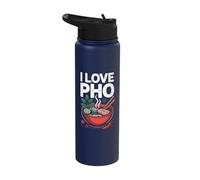 I Love Pho Vietnamese Soup Bowl Art Stainless Steel Insulated Water Bottle