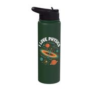 I Love Physics Atom Planets Formula Universe Stainless Steel Insulated Water Bottle