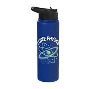 I Love Physics Atomic Enthusiast Science Stainless Steel Insulated Water Bottle