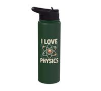 I Love Physics Atomic Science Lovers Stainless Steel Insulated Water Bottle