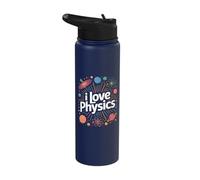I Love Physics Celestial Exploration Design Stainless Steel Insulated Water Bottle