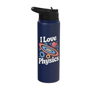 I Love Physics Cosmic Apple Enthusiast Stainless Steel Insulated Water Bottle