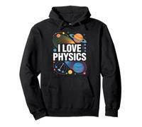 I Love Physics Cosmic Planets Design Pullover Hoodie